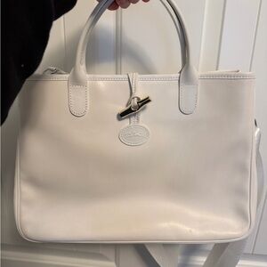 Longchamp White Tote Bag